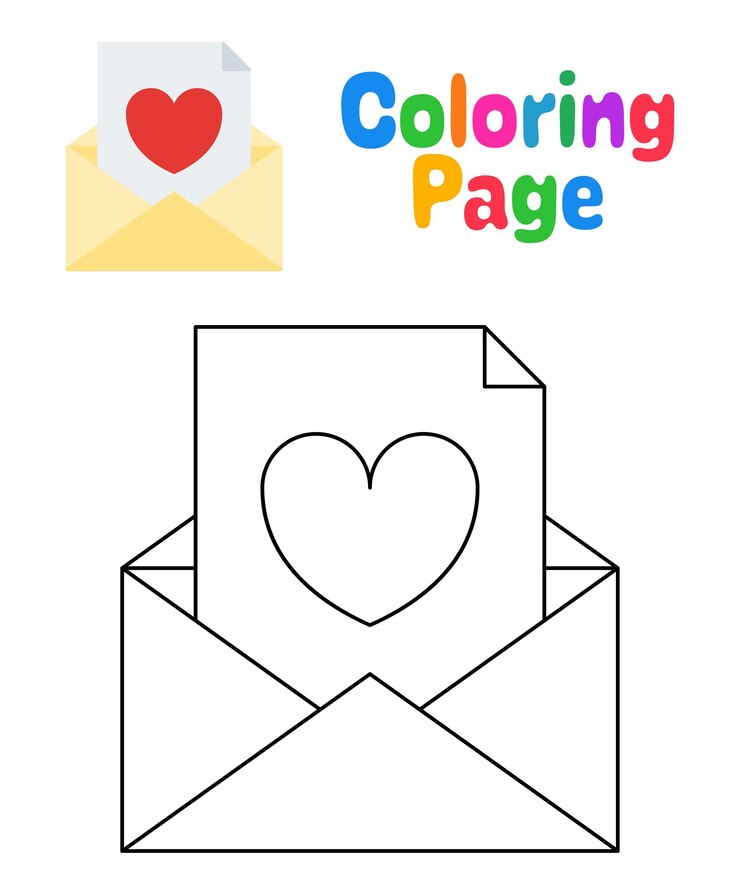 Vector dibujo para colorear con letra para niños