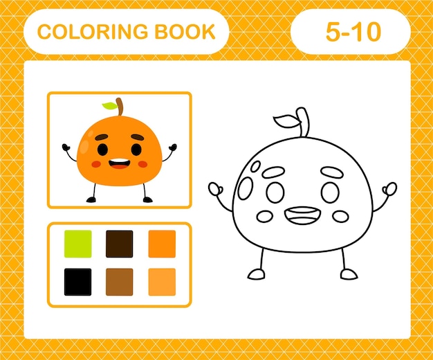 Dibujo para colorear de linda fruta