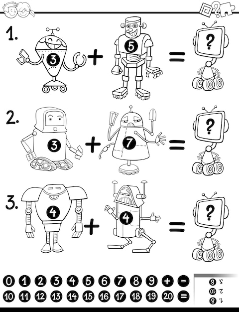 Dibujo para colorear de matemáticas