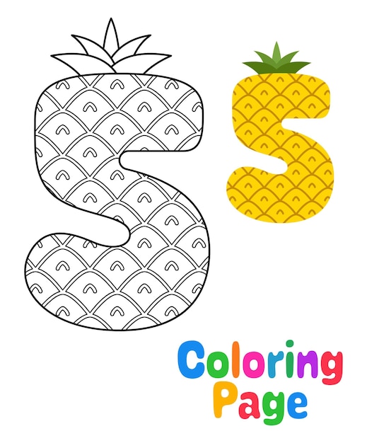 Dibujo para colorear con el Número 5 para niños