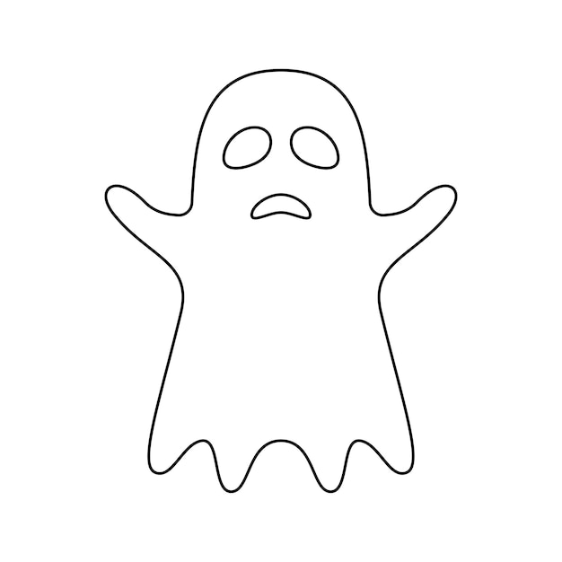 Dibujo para colorear con Whisper Ghost para niños