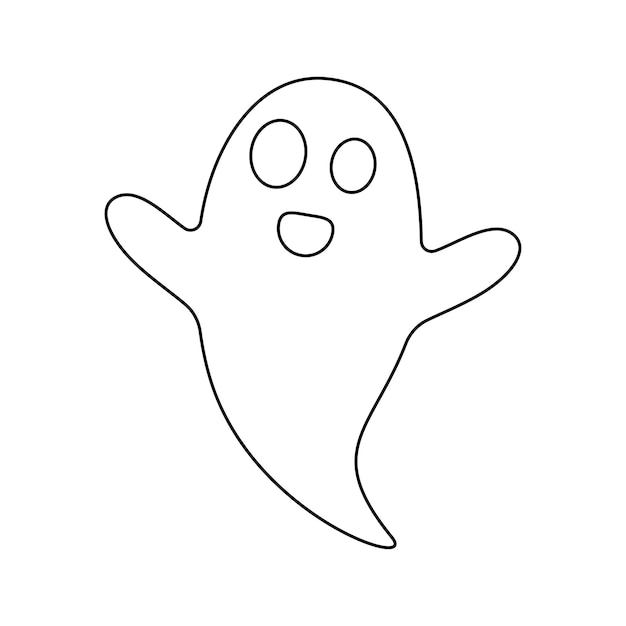 Dibujo para colorear con Whisper Ghost para niños