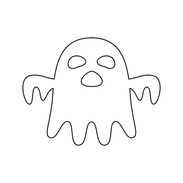 Dibujo para colorear con Whisper Ghost para niños