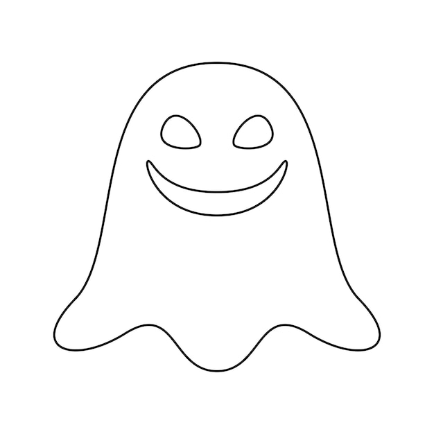 Dibujo para colorear con Whisper Ghost para niños