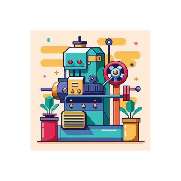 un dibujo colorido de un robot con un signo rojo que dice robot