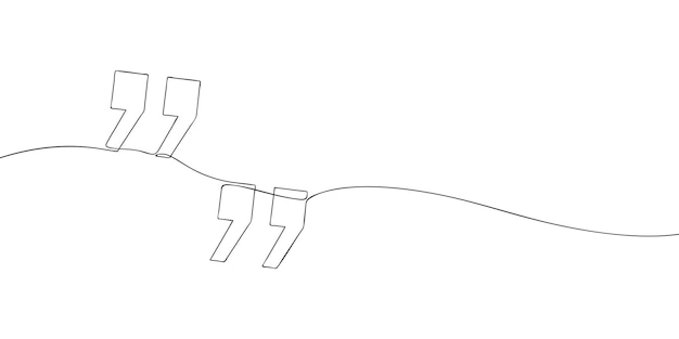 Dibujo de las comillas en una sola línea