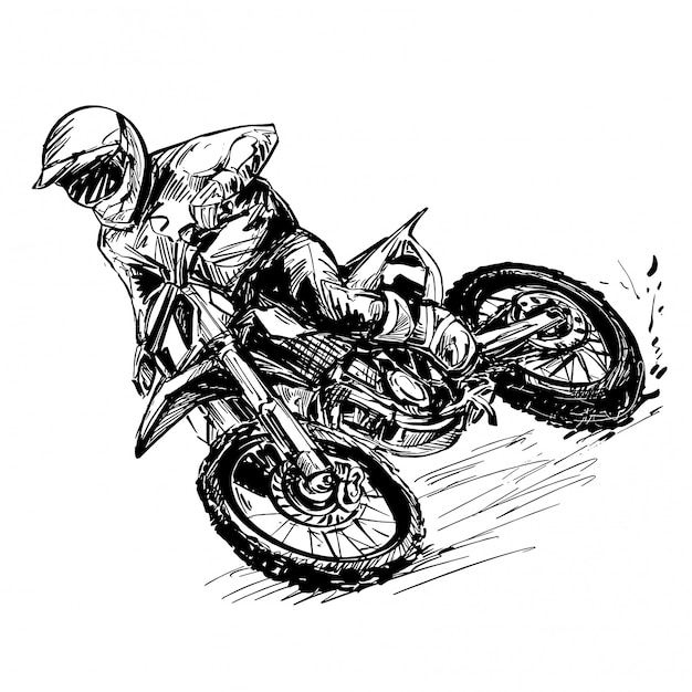 Dibujo de la competencia de motos