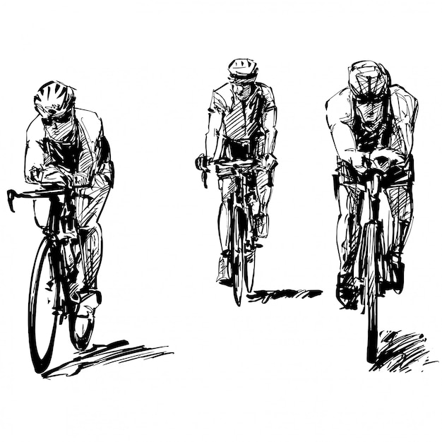 Dibujo de la competición de bicicletas