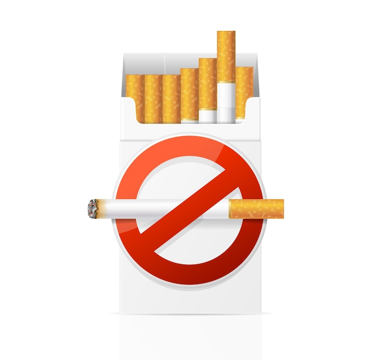 Vector dibujo conceptual prohibido fumar