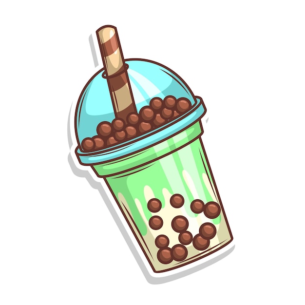 un dibujo de un cono de helado con una pegatina que dice chocolate