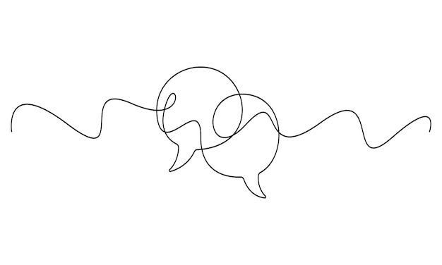 El dibujo continuo de una conversación