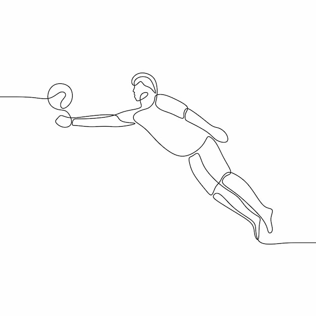 dibujo continuo ilustración de arte de una sola línea estilo de mujer hermosa saltando con pelota
