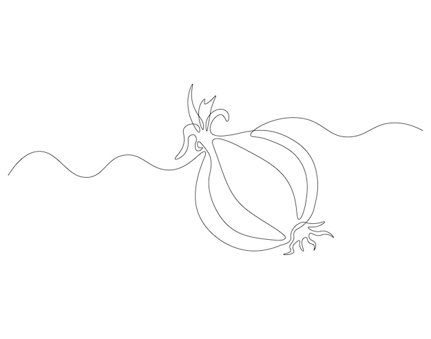 Dibujo continuo de una línea de cebolla para tienda de comestibles Ilustración de dibujo continuo de cebolla roja concepto de verdura cruda arte de línea continua contorno editable