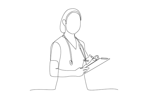 Dibujo continuo de una línea concepto de actividad sanitaria Ilustración gráfica vectorial de diseño de dibujo de una sola línea