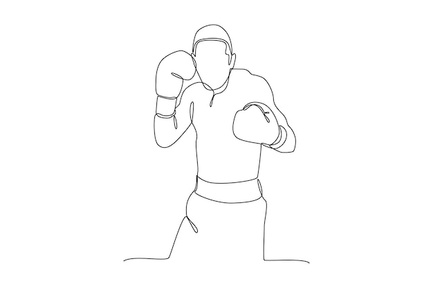 Dibujo continuo de una línea Concepto de deportes juveniles Ilustración gráfica vectorial de diseño de dibujo de una sola línea