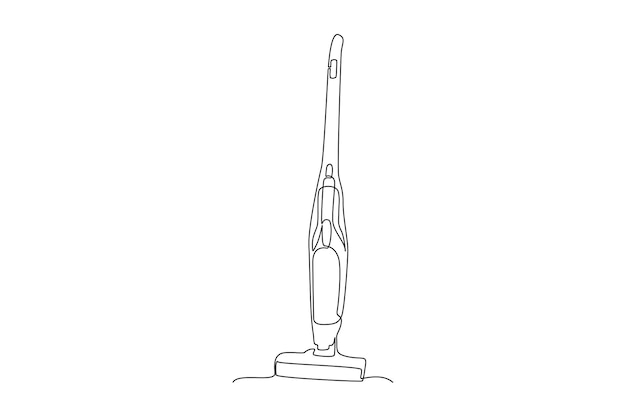 Dibujo continuo de una línea Concepto de electrodomésticos Doodle ilustración vectorial