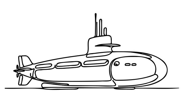 Dibujo continuo de una línea Concepto de transporte de viajes oceánicos Ilustración gráfica vectorial de diseño de dibujo de una sola línea