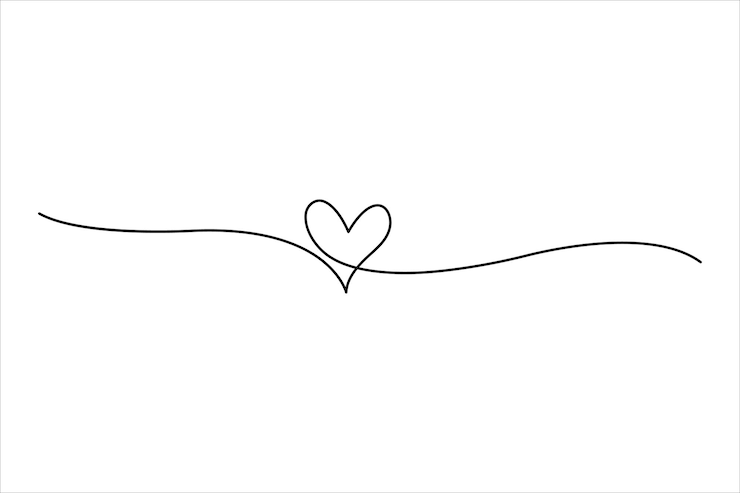 Vector dibujo continuo de una línea de corazón día de san valentín amor aislado ilustración vectorial dibujada a mano