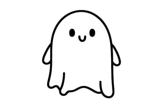 Dibujo continuo de una línea fantasma de la ilustración vectorial