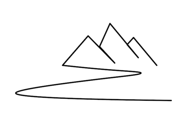 Dibujo continuo de una línea de icono de vector de contorno aislado