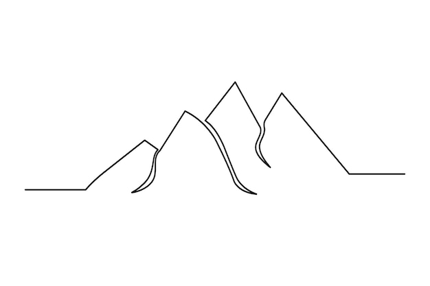 Dibujo continuo de una línea de icono de vector de contorno aislado