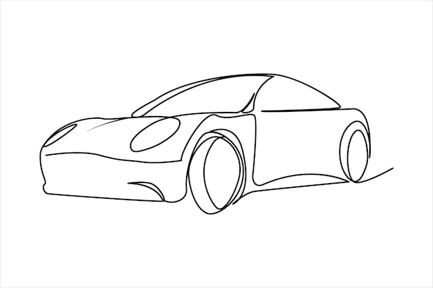 dibujo continuo de una línea del icono vectorial de automóviles Una línea del icon vectorial del fondo del icono del icono de alquiler de automóviles