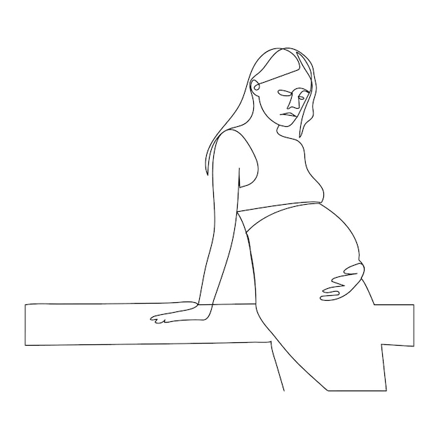 Dibujo continuo de una línea de la ilustración de vector de contorno del día de la mujer
