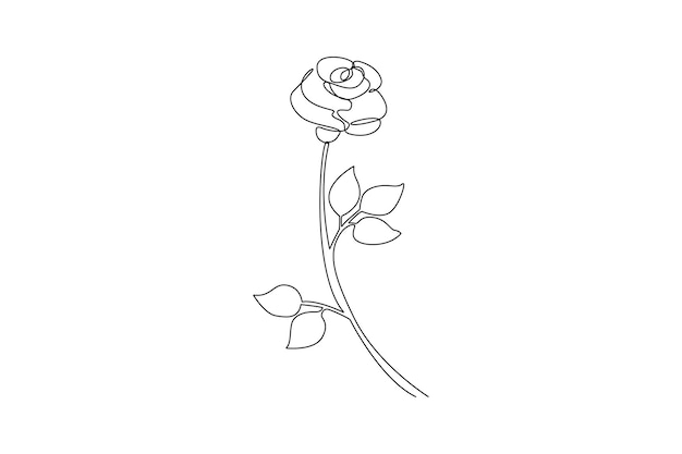 Dibujo continuo de una línea plantas y flores en macetas para el interior Concepto interior Ilustración gráfica vectorial de diseño de dibujo de una sola línea