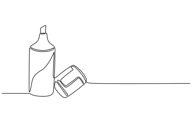 Dibujo continuo de una línea de pluma Ilustración vectorial Dibujo de una línea continua de escritura de pluma