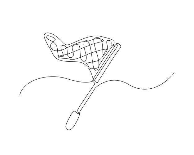 Dibujo continuo de una línea de la red de mariposas