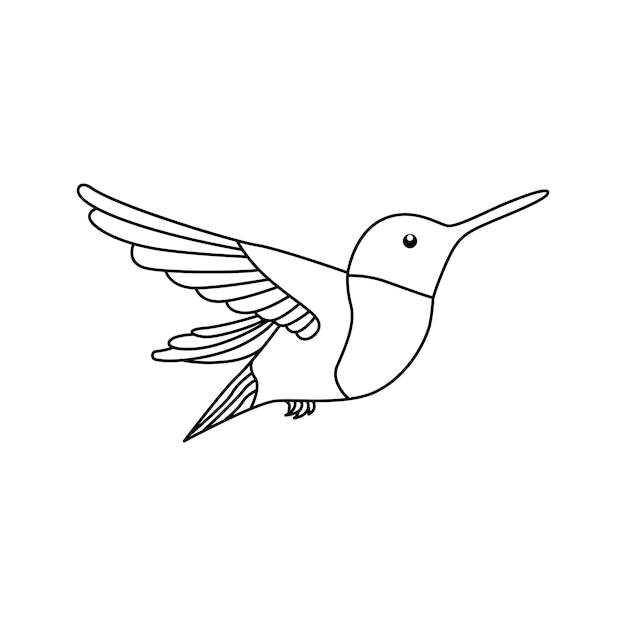 Dibujo continuo de una sola línea abstracta simple de la ilustración del vector del icono del vuelo del pájaro paloma
