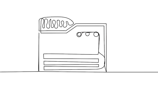 Dibujo continuo de una sola línea Gestión de proyectos