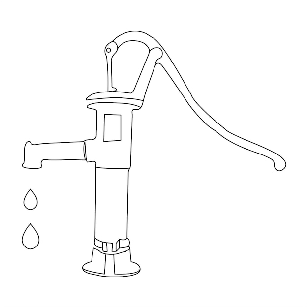 Vector dibujo continuo de una sola línea gota de agua de la tierra y concepto de ilustración vectorial del día mundial del agua