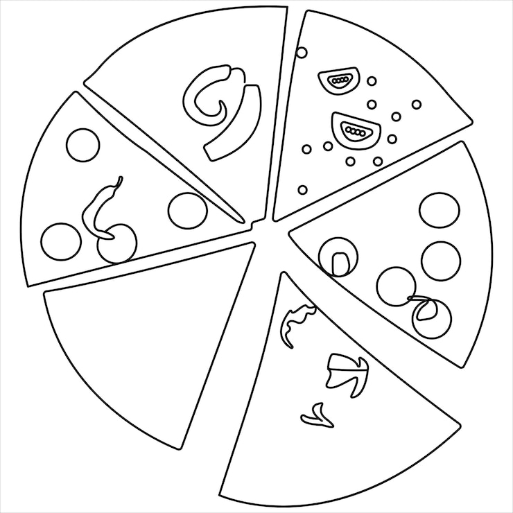Vector dibujo continuo de una sola línea de una rebanada de pizza caliente concepto ilustración vectorial del día mundial de la comida