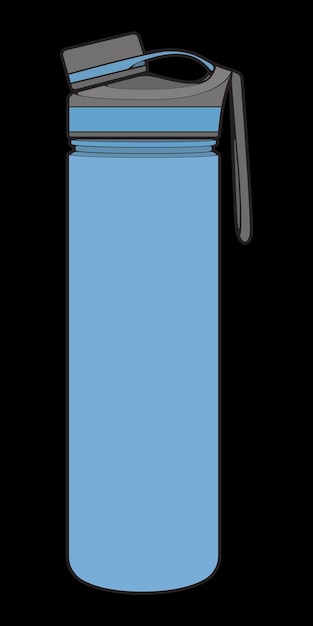 Dibujo de contorno de botella de vaso para colorear botella de vaso de vector en un vector de contorno de plantilla de entrenamiento de botella de vaso de estilo boceto Ilustración