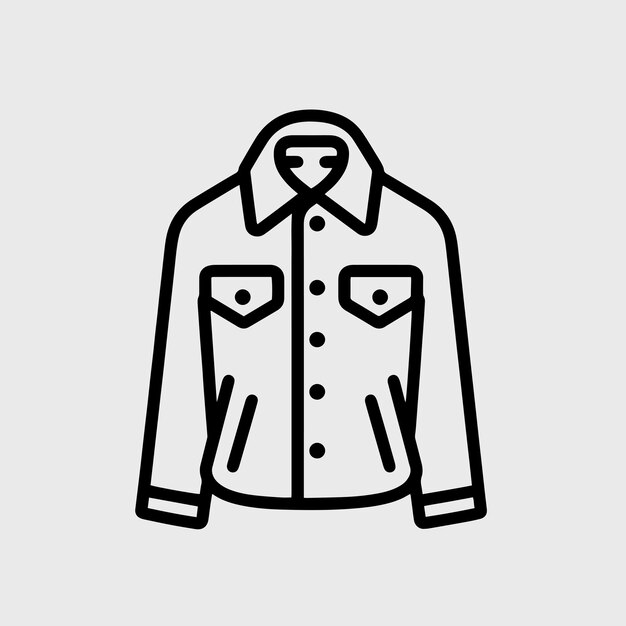 Dibujo del contorno de la camisa Icon Vector Art