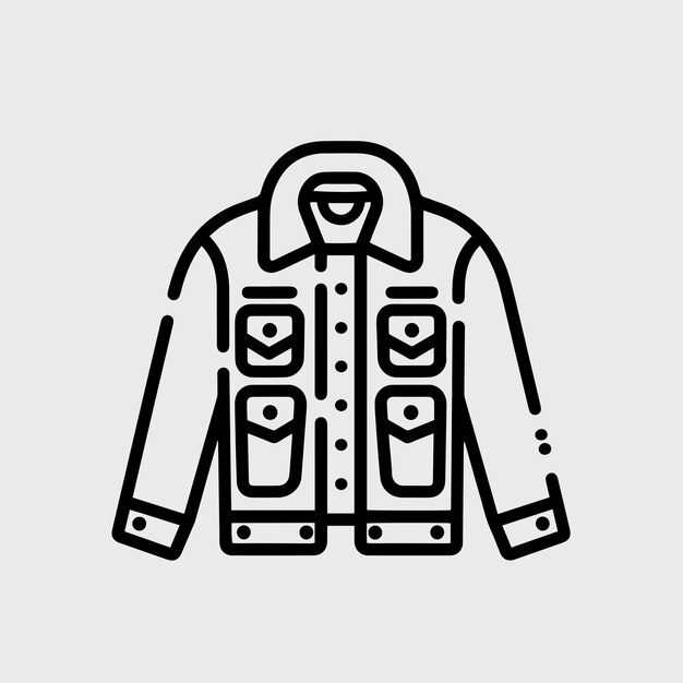 Dibujo del contorno de la camisa Icon Vector Art