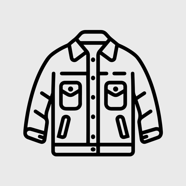 Dibujo del contorno de la camisa Icon Vector Art