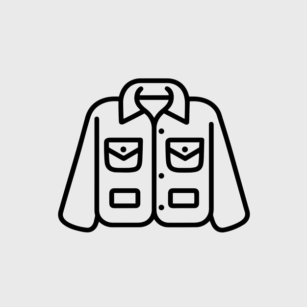 Dibujo del contorno de la camisa Icon Vector Art