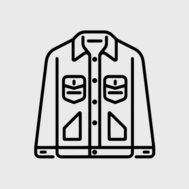 Dibujo del contorno de la camisa Icon Vector Art