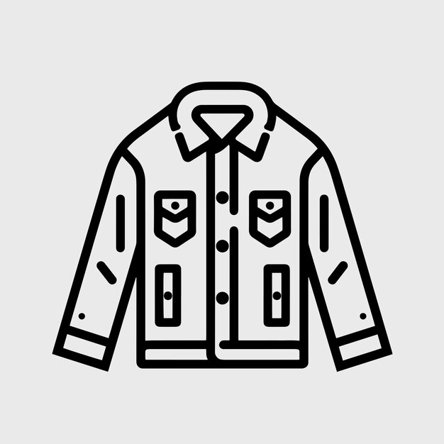 Dibujo del contorno de la camisa Icon Vector Art
