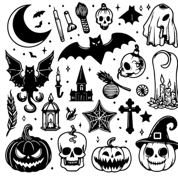 Dibujo del contorno de Halloween