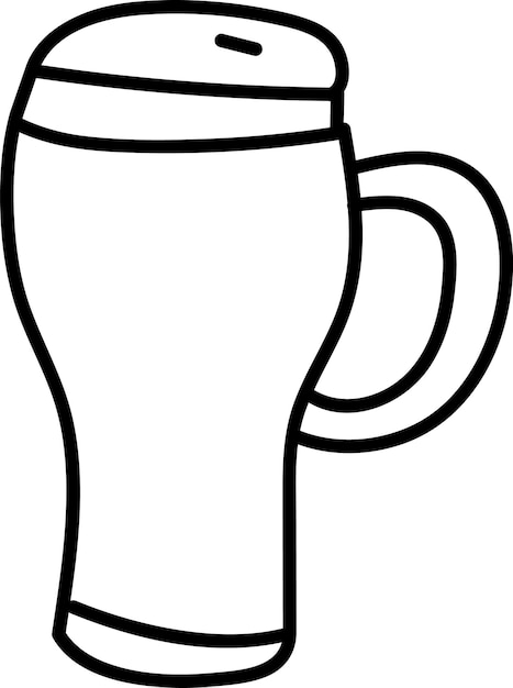 Dibujo del contorno de la taza de cerveza