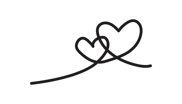 dibujo de corazón continuo de una línea