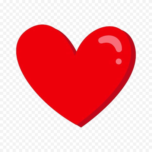 Dibujo de corazón dibujado a mano en fondo blanco