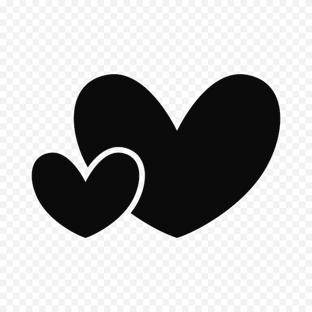 Dibujo de corazón dibujado a mano en fondo blanco