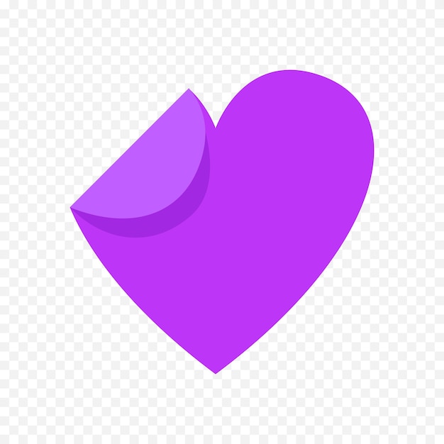 Dibujo de corazón dibujado a mano en fondo blanco