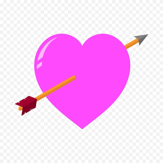 Dibujo de corazón dibujado a mano en fondo blanco