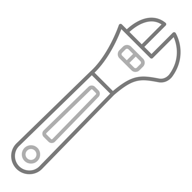un dibujo de un destornillador con un contorno blanco