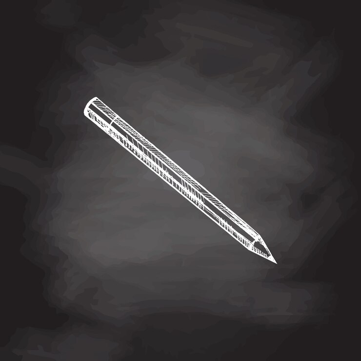 Vector dibujo detallado a lápiz de estilo retro sobre fondo de pizarra